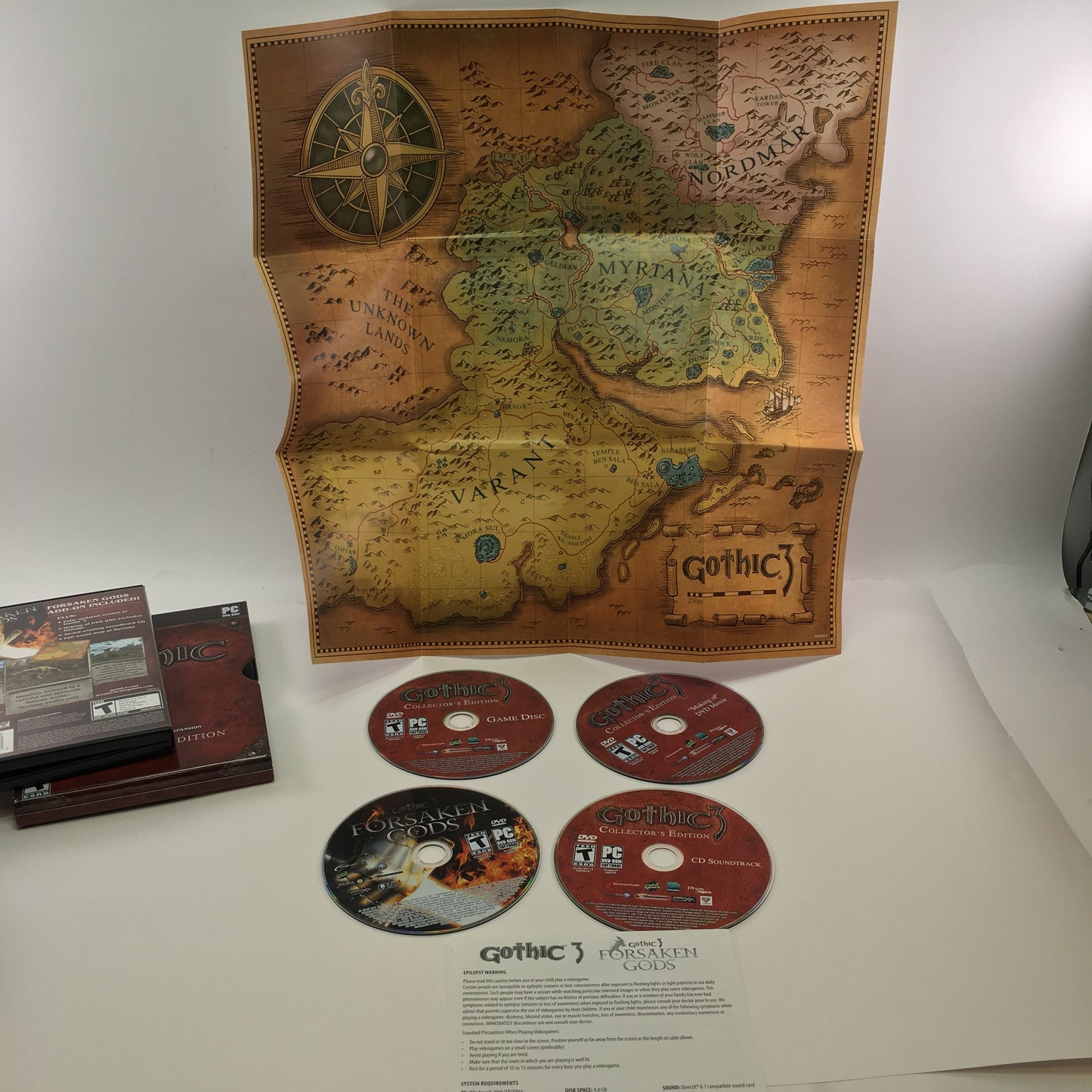 Gothic 3 [Collector's Edition] (PC, 2006) in Original Steel Book w Map