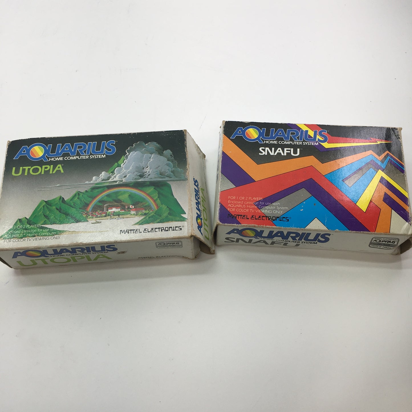 Utopia and SNAFU (Aquarius Home Computer System, 1982) w Original Boxes