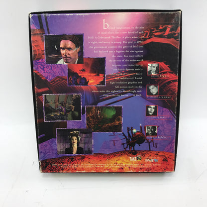Hell: A Cyberpunk Thriller (PC, 1989) w Original Big Box and Manual No Inserts
