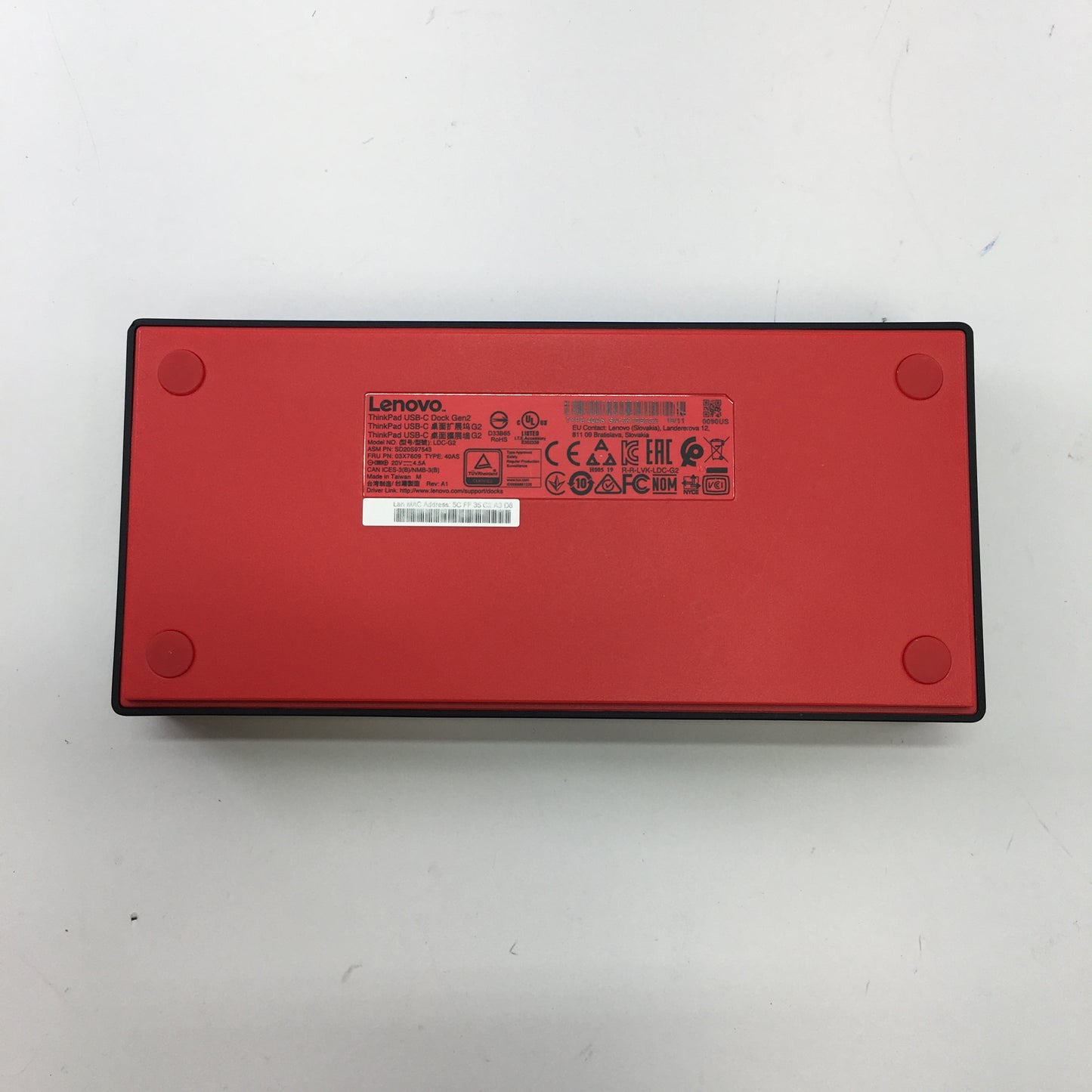 Lenovo ThinkPad USB-C Dock Gen 2 Docking Station LDC-G2 w Power Supply