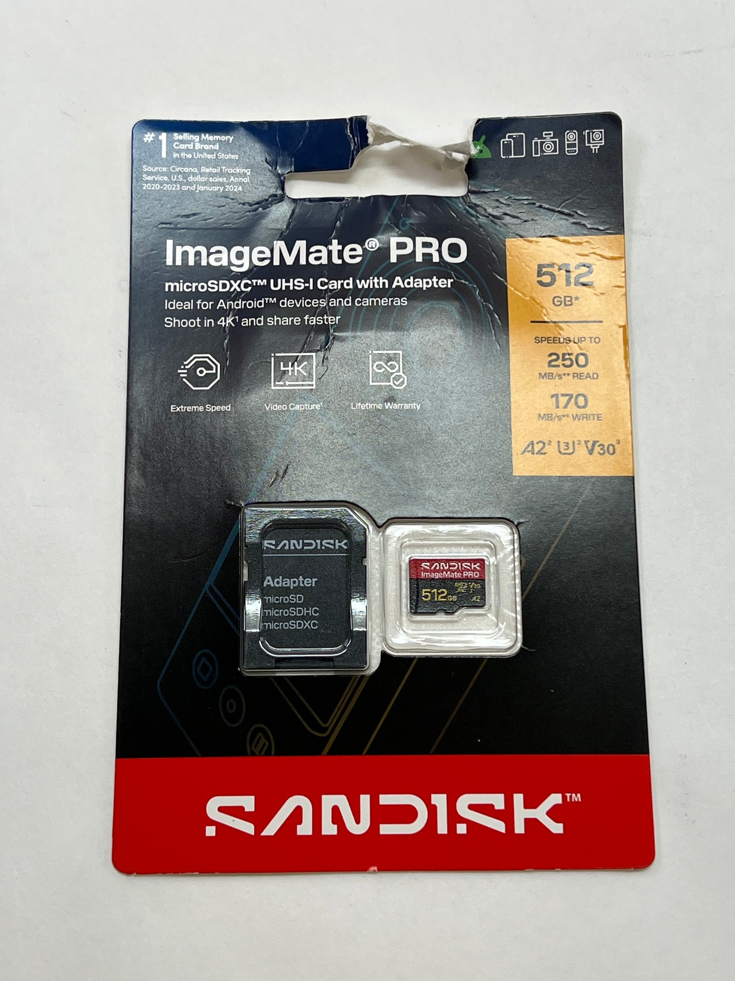 New Sandisk ImageMate PRO 512GB Micro SDXC Cards P001-060605-512G