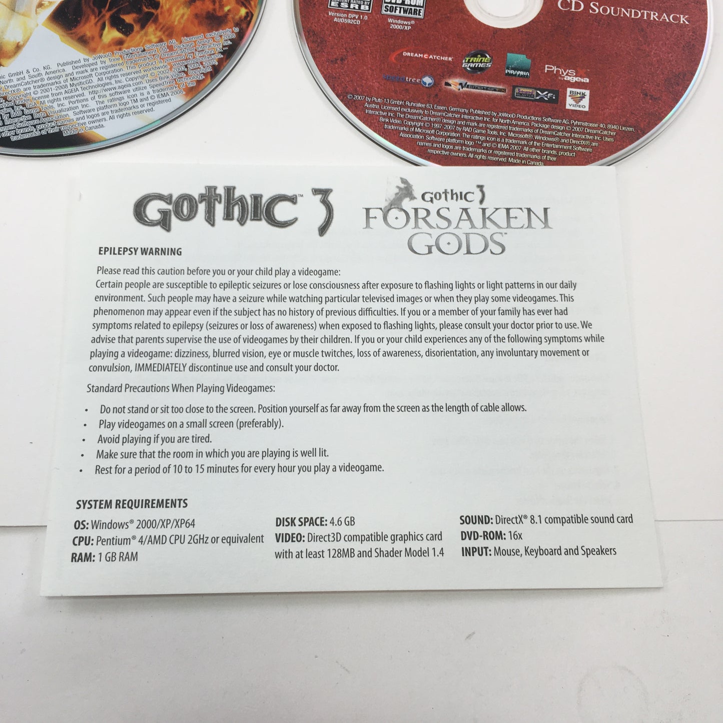 Gothic 3 [Collector's Edition] (PC, 2006) in Original Steel Book w Map
