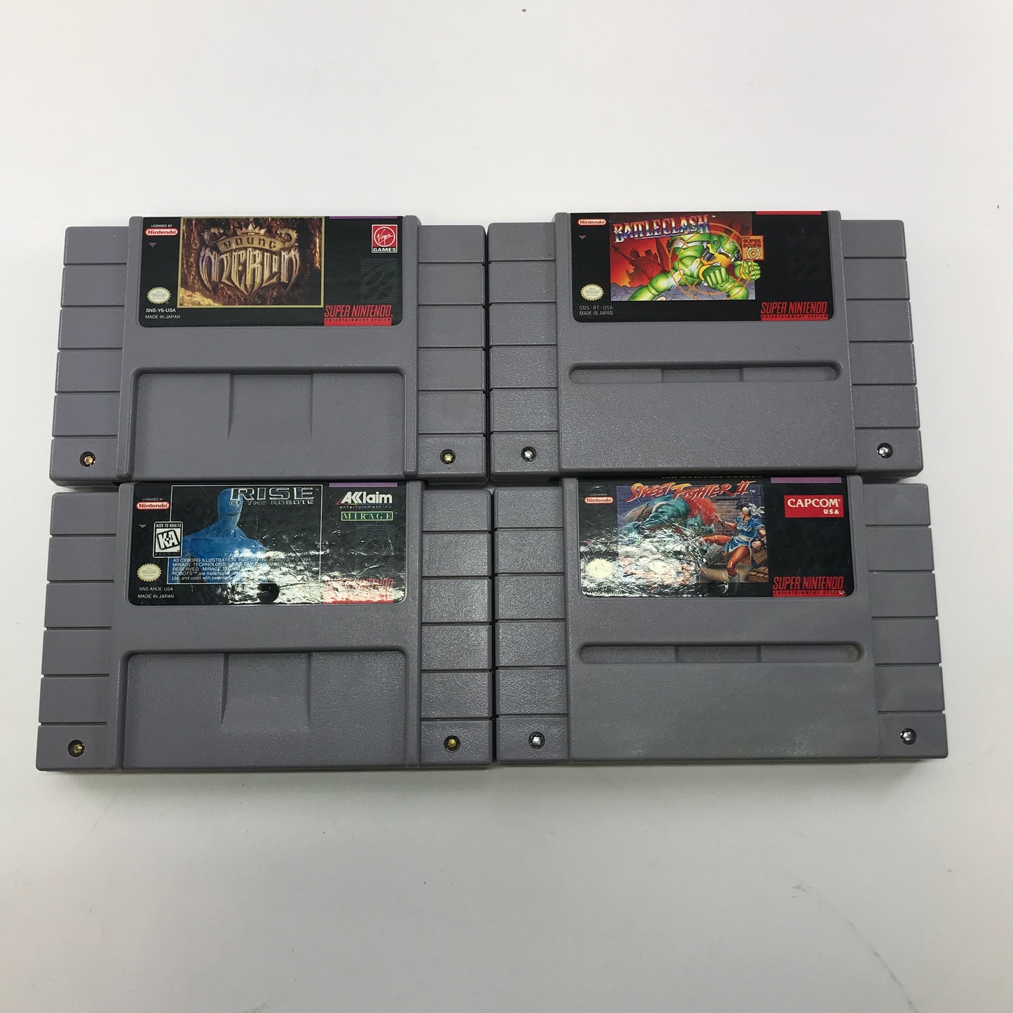Lot of 4 Nintendo SNES Games All Tested and Work