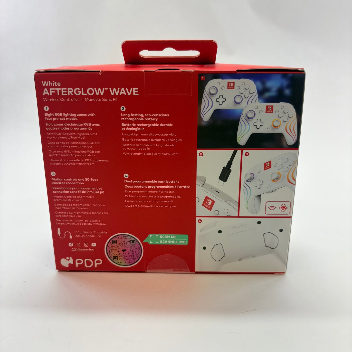 New Nintendo Afterglow Wave Controller 500-252-WH White