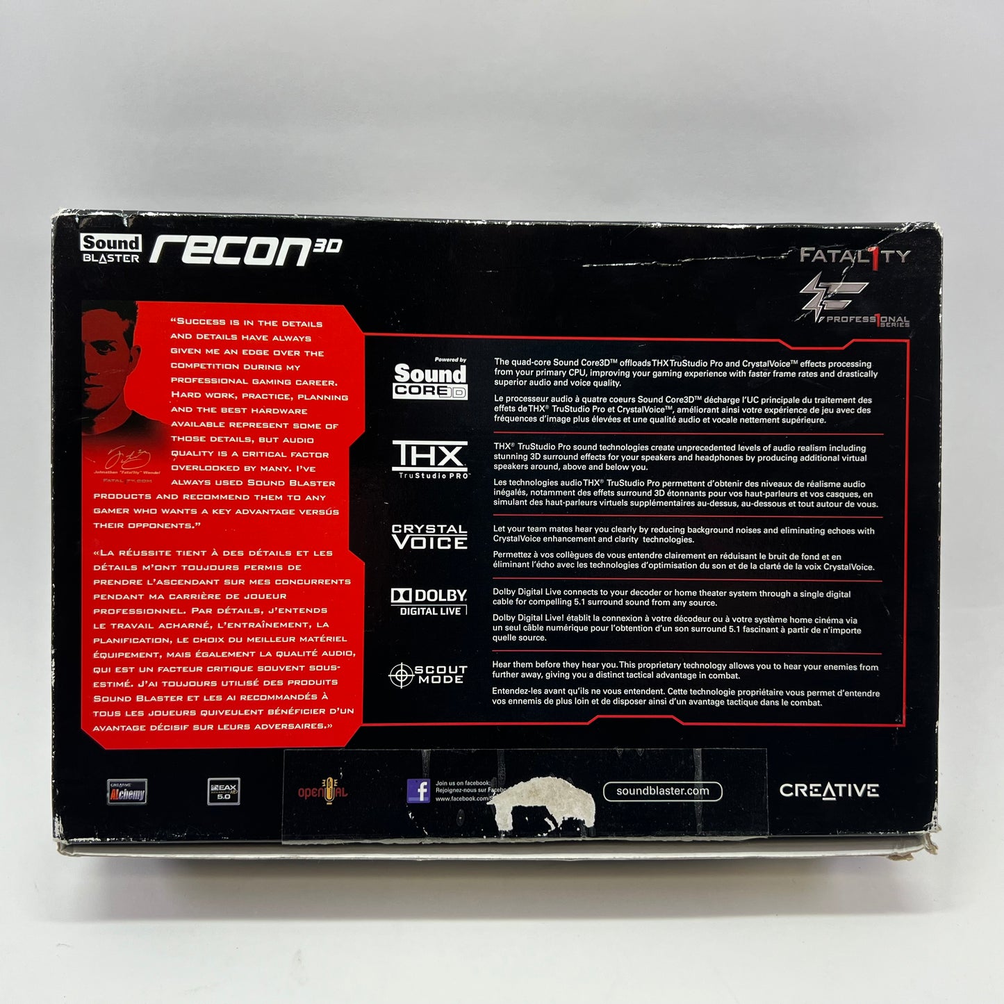Fatal1ty Blaster Recon  3D Surround Sound Device for PC 70SB135400000