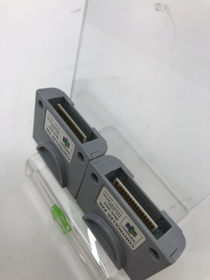 Nintendo 64 N64 Lot of 4 Accessories - Controller Paks, Jumper Pak, Memory Card