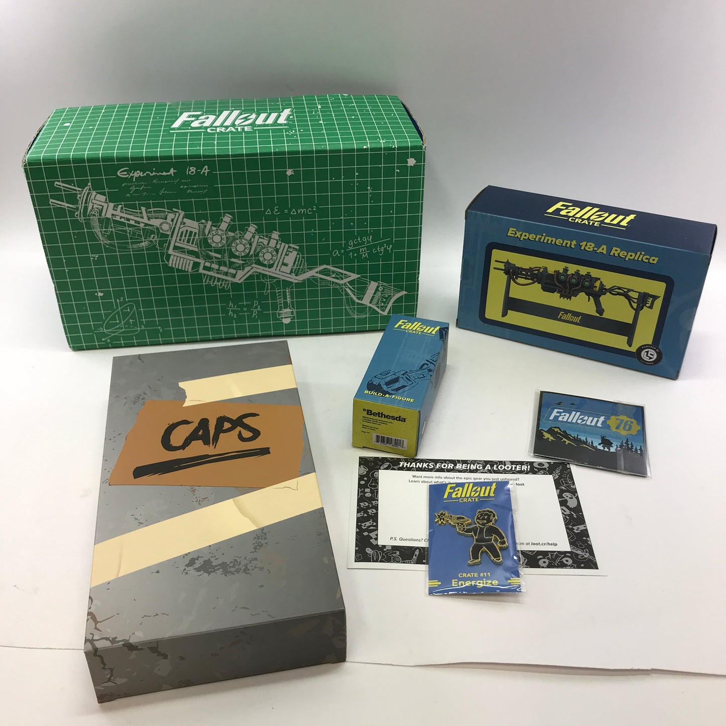 Fallout Loot Crate #11 Energize Partially Missing Patch Set w All Other Inserts