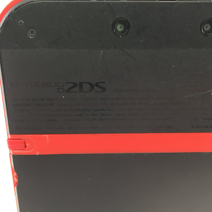 Nintendo 2DS Handheld Game Console FTR-001 Black/Red w 4 Games