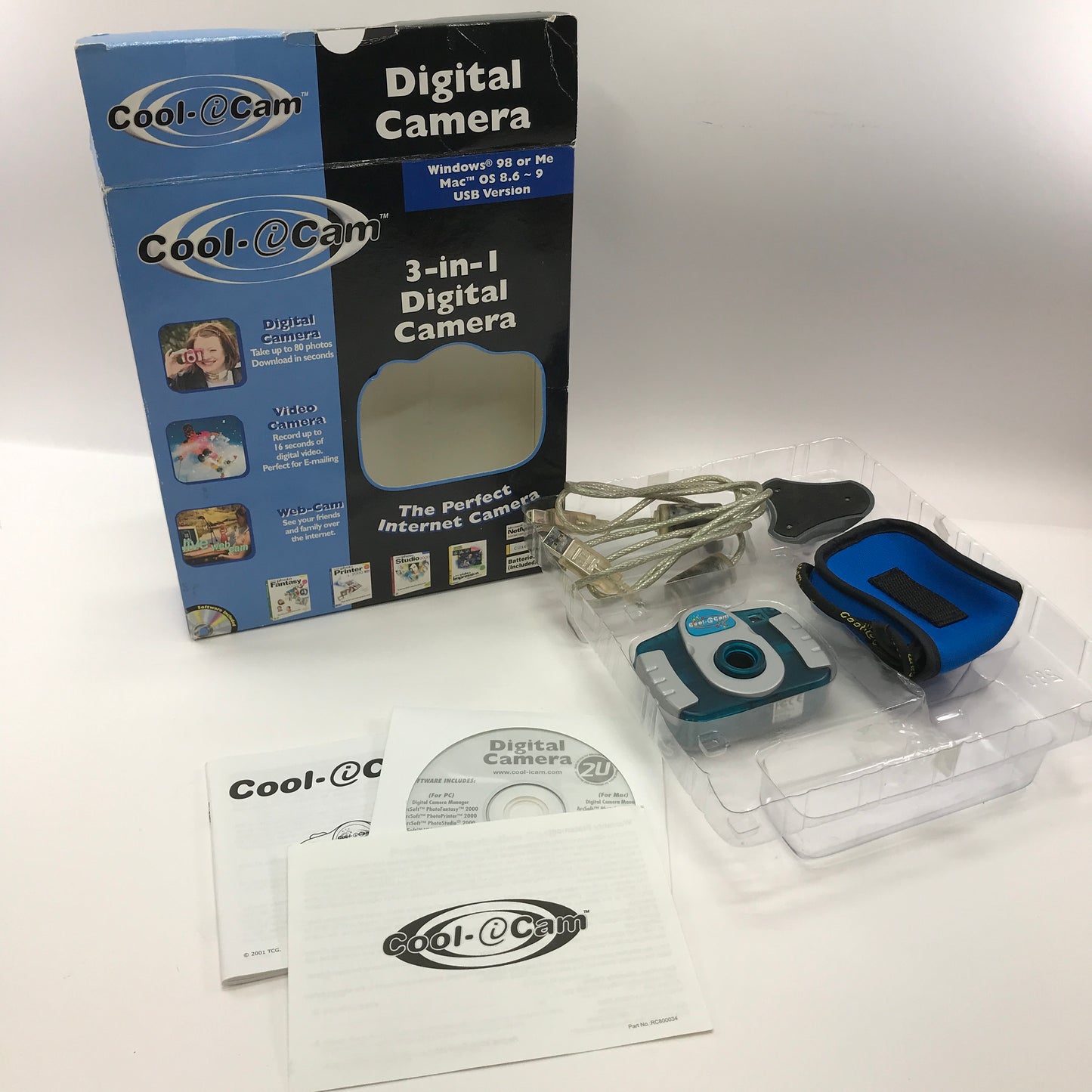 Cool-ICam 3-in-1 Digital Camera Digital Camera CIC-100 w Original Box and Manual