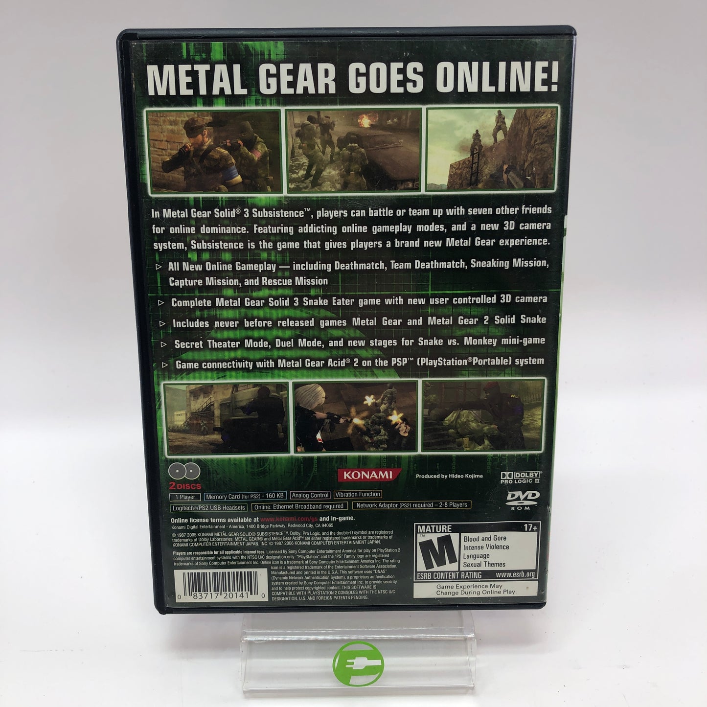 Metal Gear Solid 3 Subsistence (Sony PlayStation 2 PS2, 2006) CIB