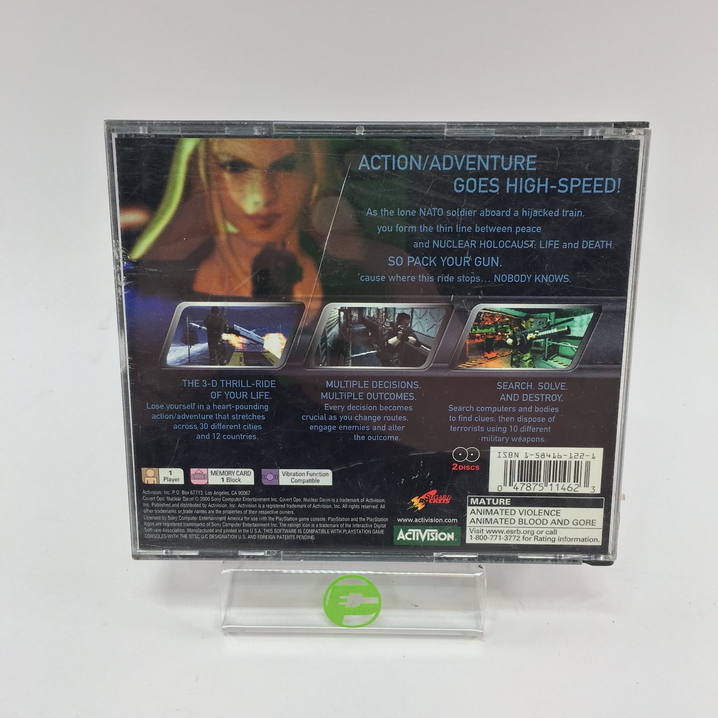 Covert Ops Nuclear Dawn (Sony PlayStation 1 PS1, 2000) CIB w Registration Card