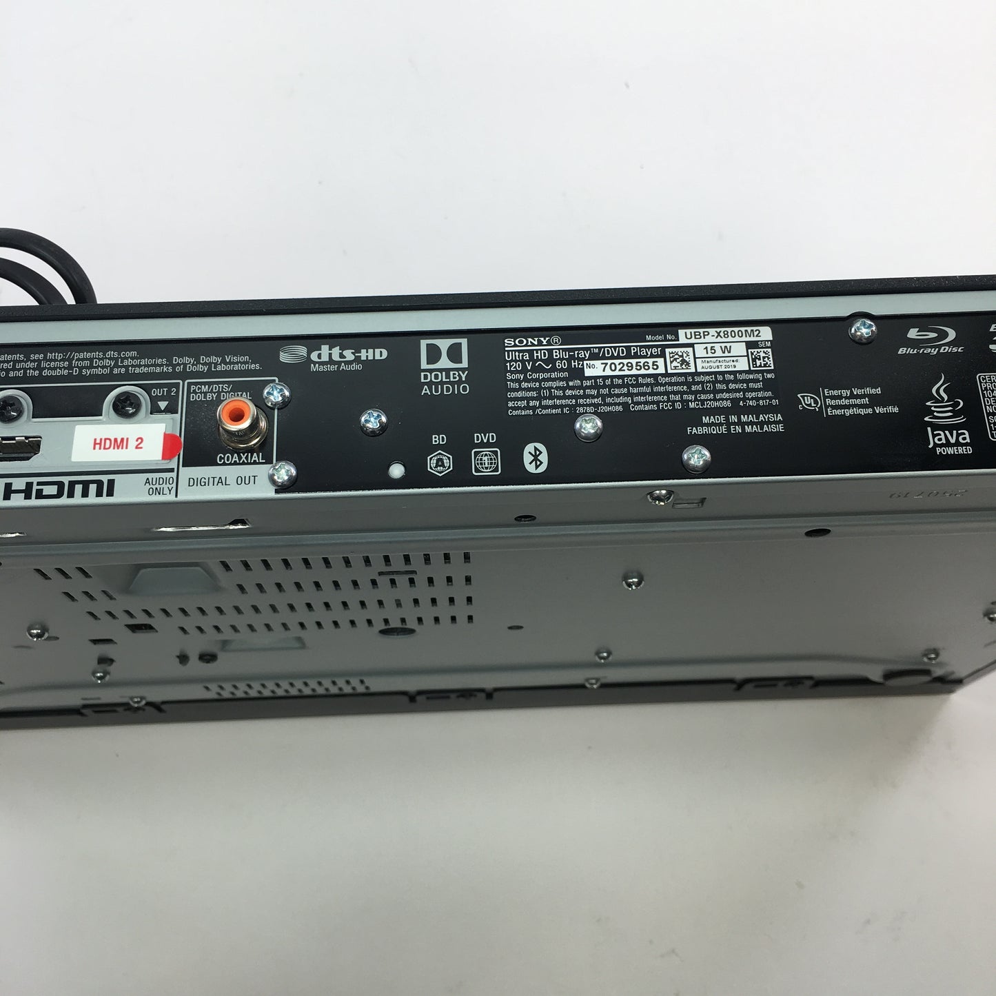 Sony Ultra HD Blu-Ray/ DVD Player UBP-X800M2 Blu Ray 3D DVD Player 1080HD