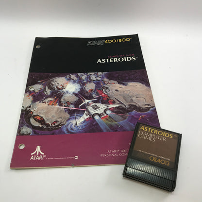 Asteroids (Atari 400, 1980) Cartridge and Manual Only