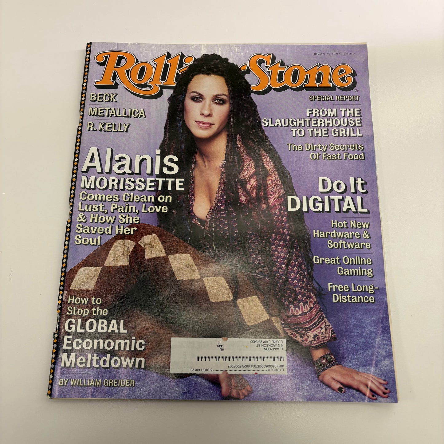 RollingStones Alanis Morissette November 26, 1998 Magazine ISSUE 800