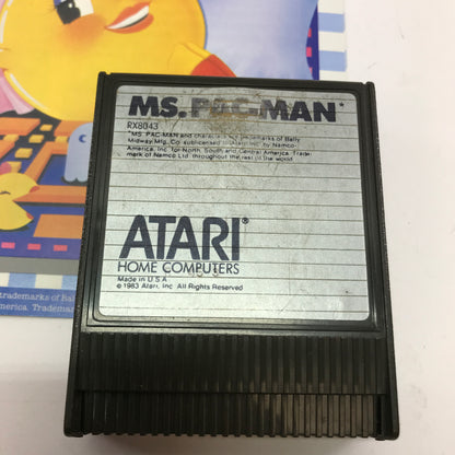 Ms. Pac-Man (Atari 400, 1982) Cartridge and Manual Only