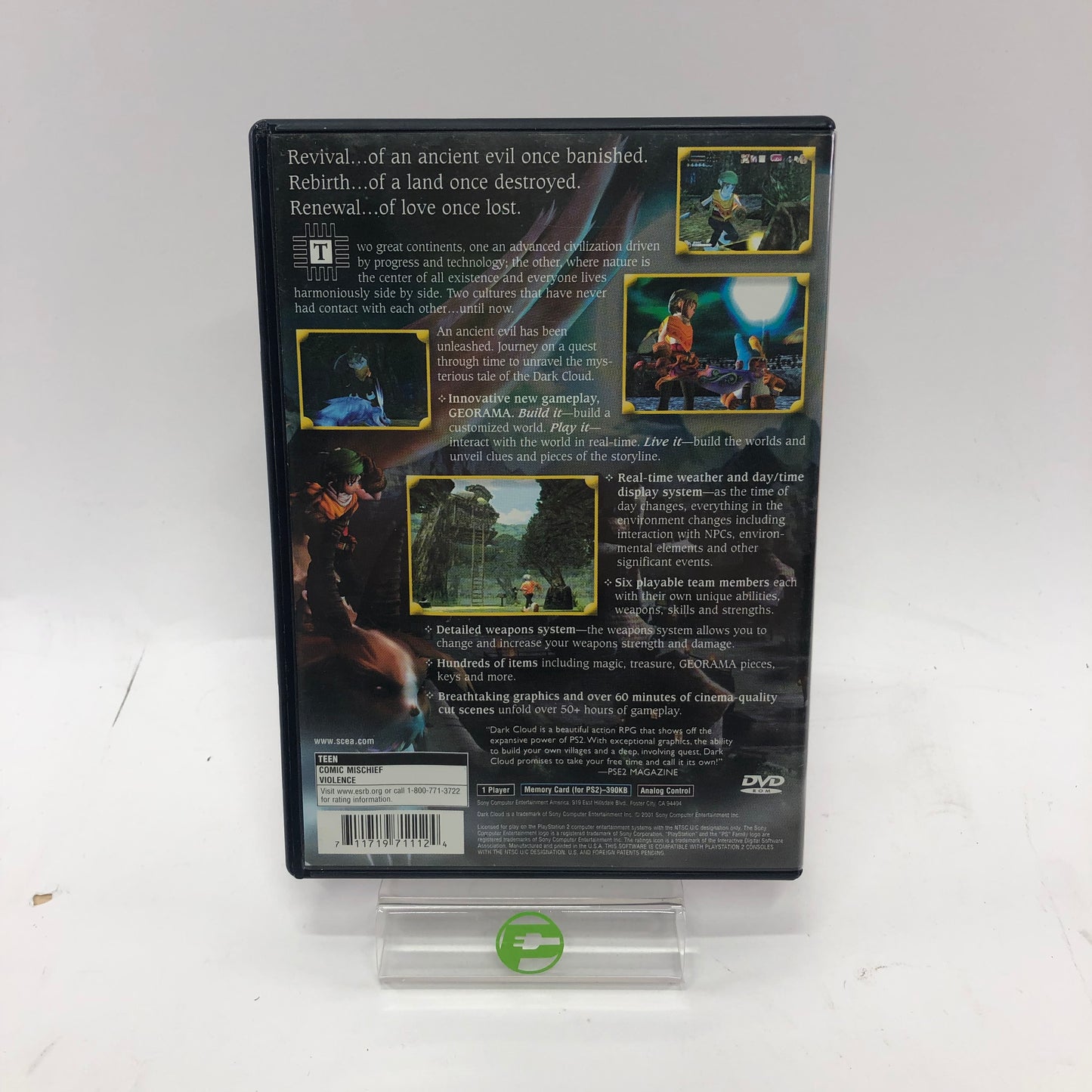 Dark Cloud (Sony PlayStation 2 PS2, 2001) CIB Tested and Working