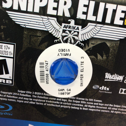 Sniper Elite III (Sony PlayStation 4 PS4, 2014) Complete in Box w/ Manual, CIB