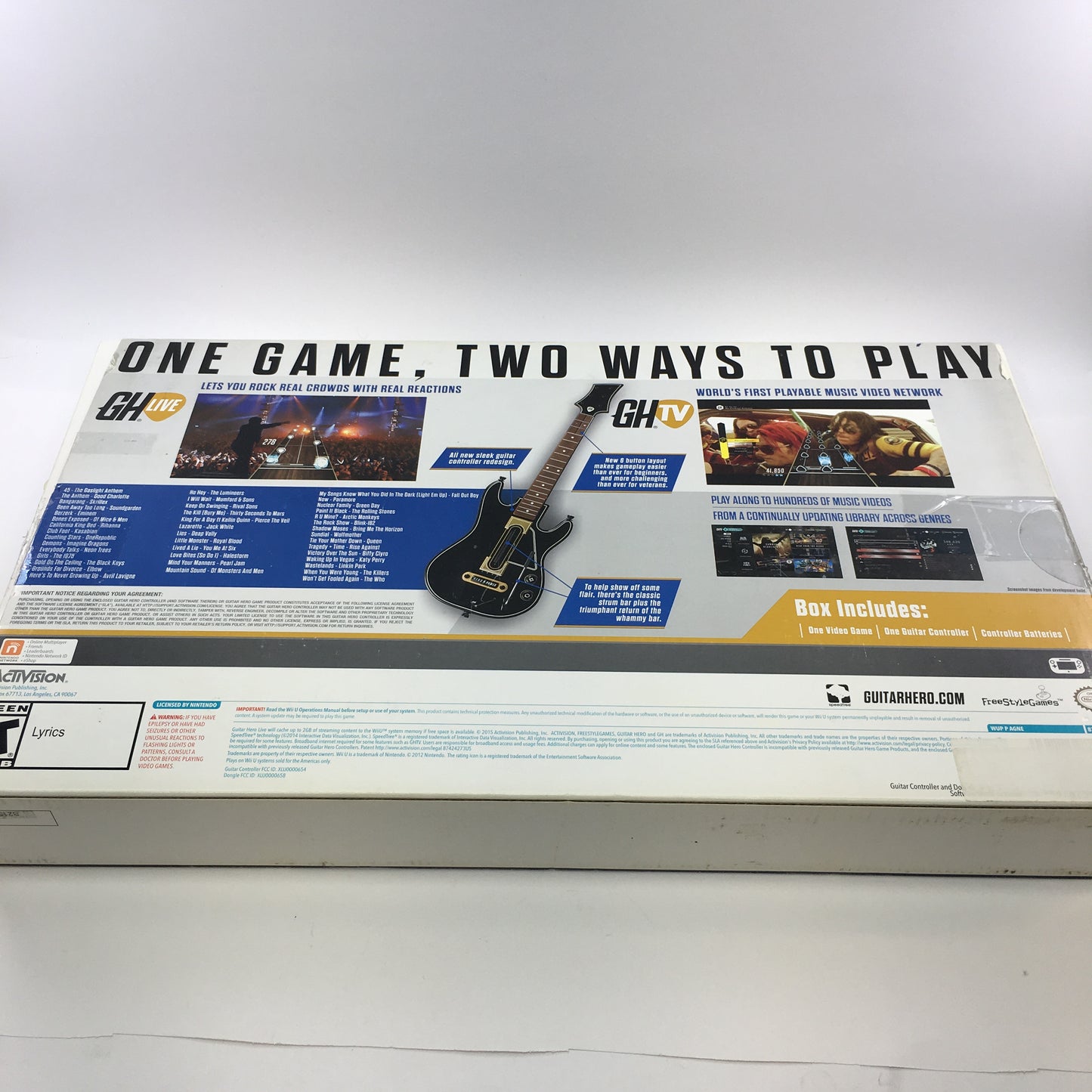 Wii U Guitar Hero Live w/ Original Box, Game and Dongle