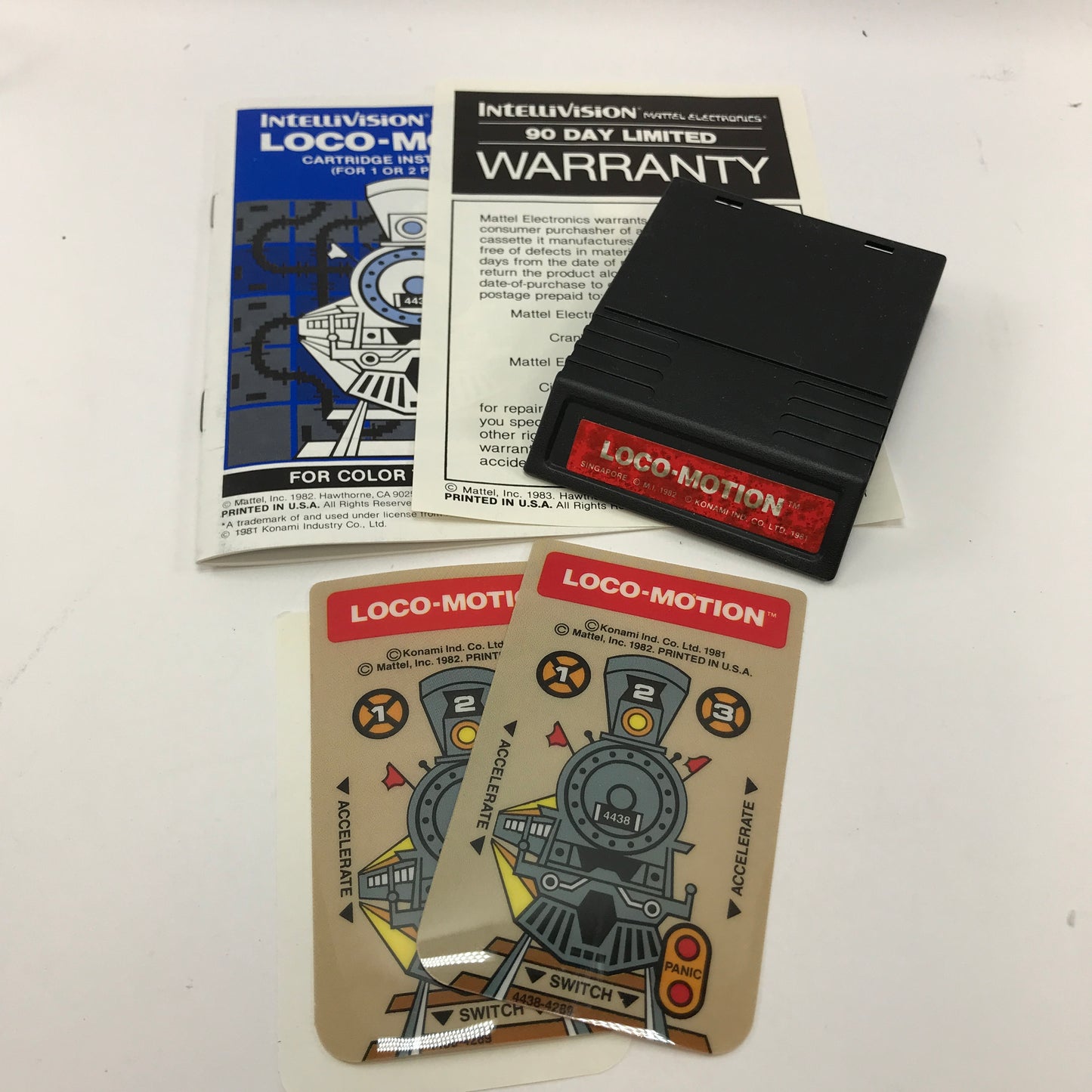 Loco-Motion (Mattel Intellivision, 1981) Complete in Original Box w Overlays CIB