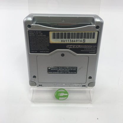 Nintendo Game Boy Advance SP Handheld AGS-001 Silver, Tested, w/ OEM Charger