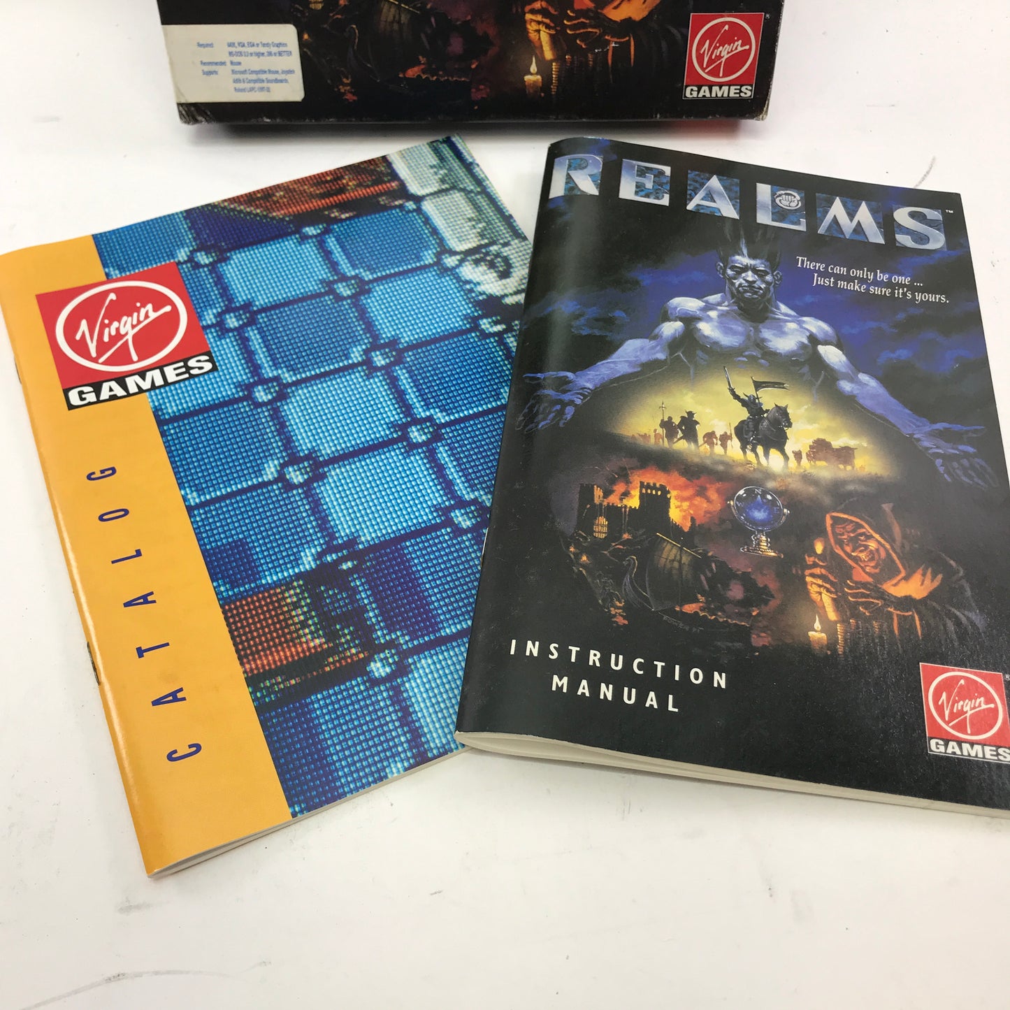 Realms (PC, 1991) Complete in Original Box Virgin Games 5.25" Floppy Discs