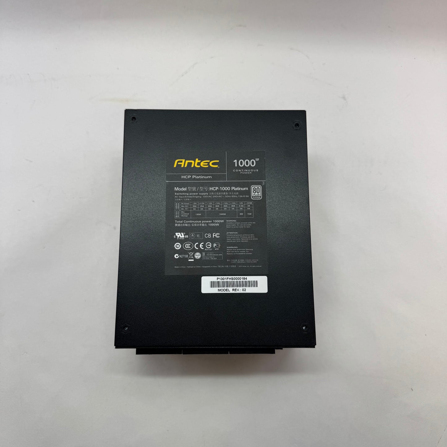 Antec HCP-1000 Platinum 80 Plus Platinum 1000W Fully Modular Power Supply