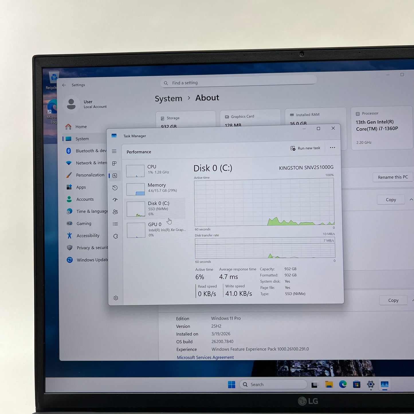 LG Gram 17ZB90R 17" i7-1360P 2.2GHz 16GB RAM 1TB SSD