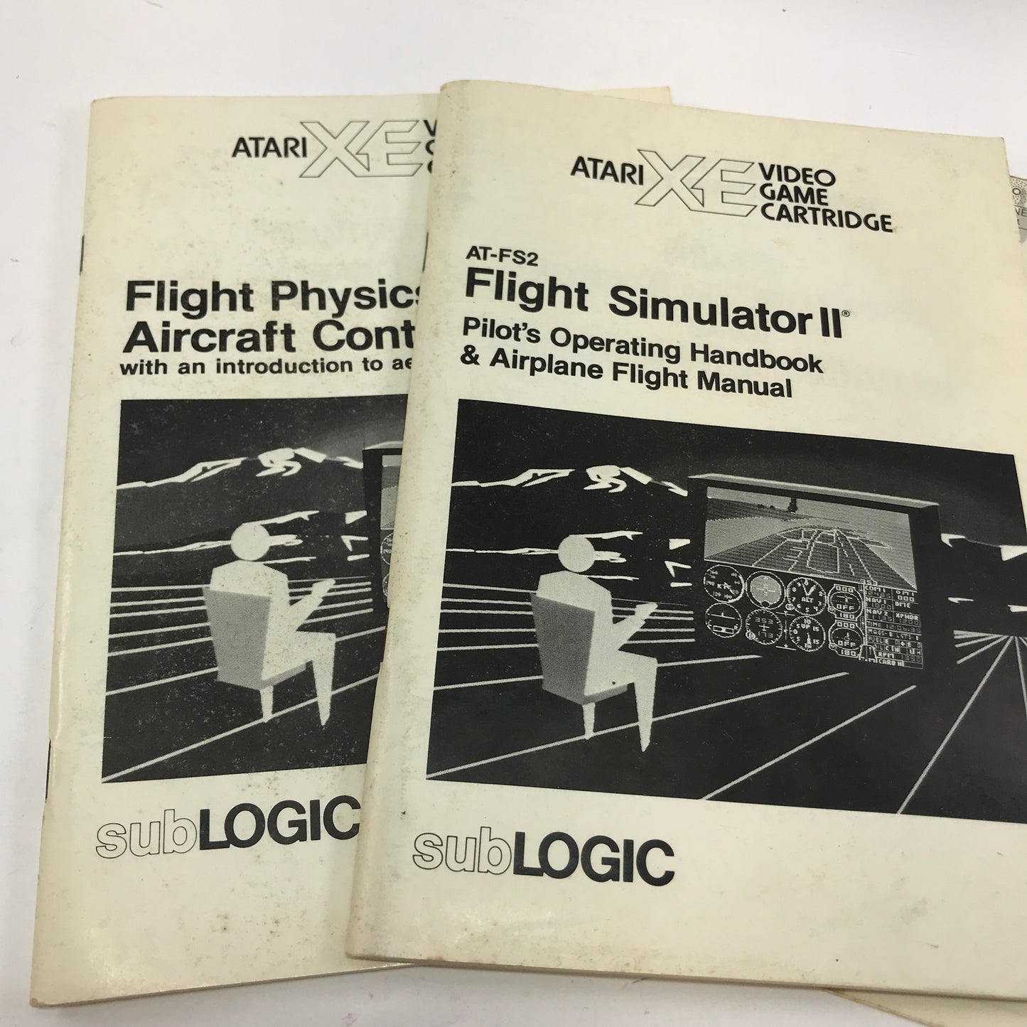 Flight Simulator II (Atari XE, 1986) Cartridge and Manuals Only
