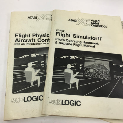 Flight Simulator II (Atari XE, 1986) Cartridge and Manuals Only