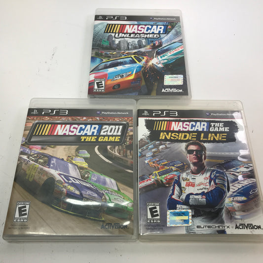 Nascar Playstation 3 PS3 Game Lot [The Game, The Game 2011 and Unleashed]