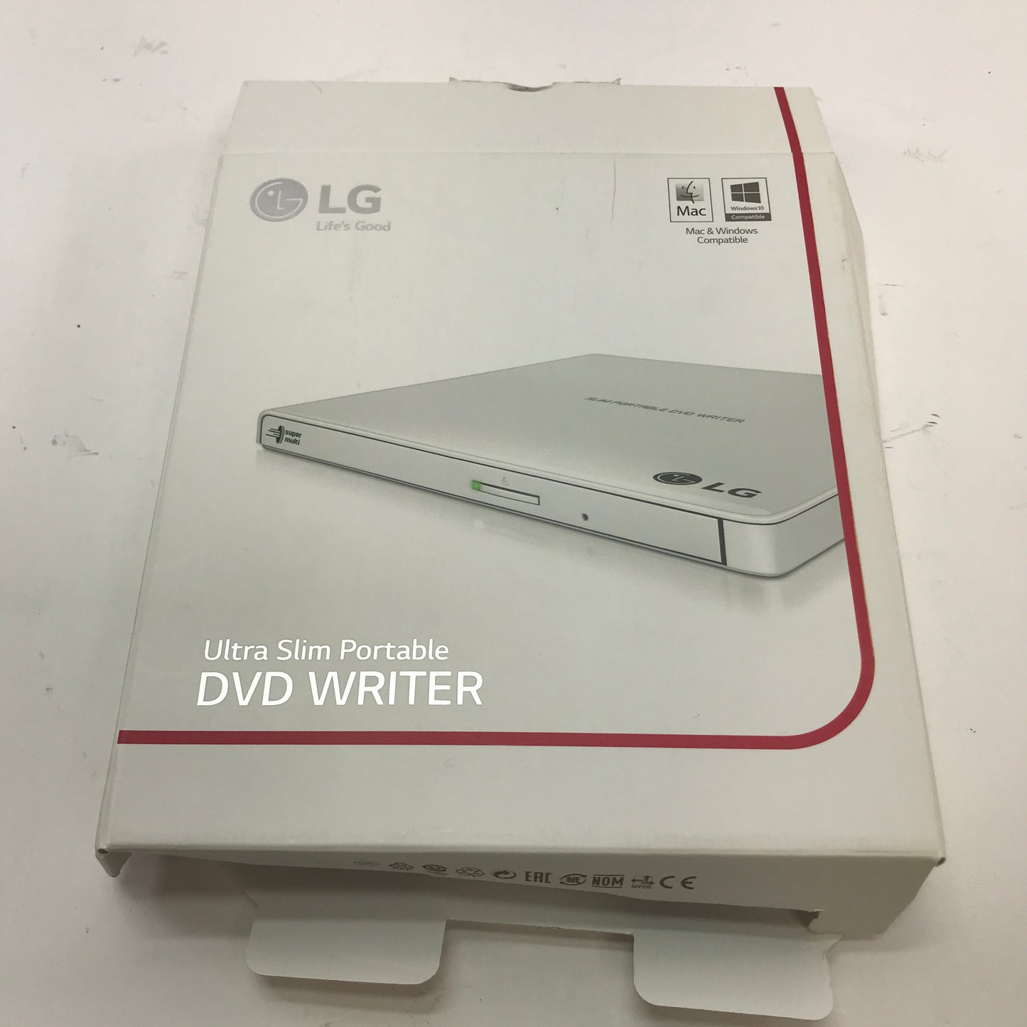 LG Ultra Slim Portable DVD Writer GP65NW60 MAY66035203 w Original Box and Manual