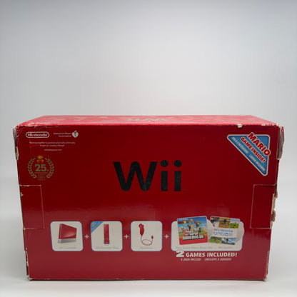 Nintendo Wii Console Gaming System RVL-001 Mario Red Edition