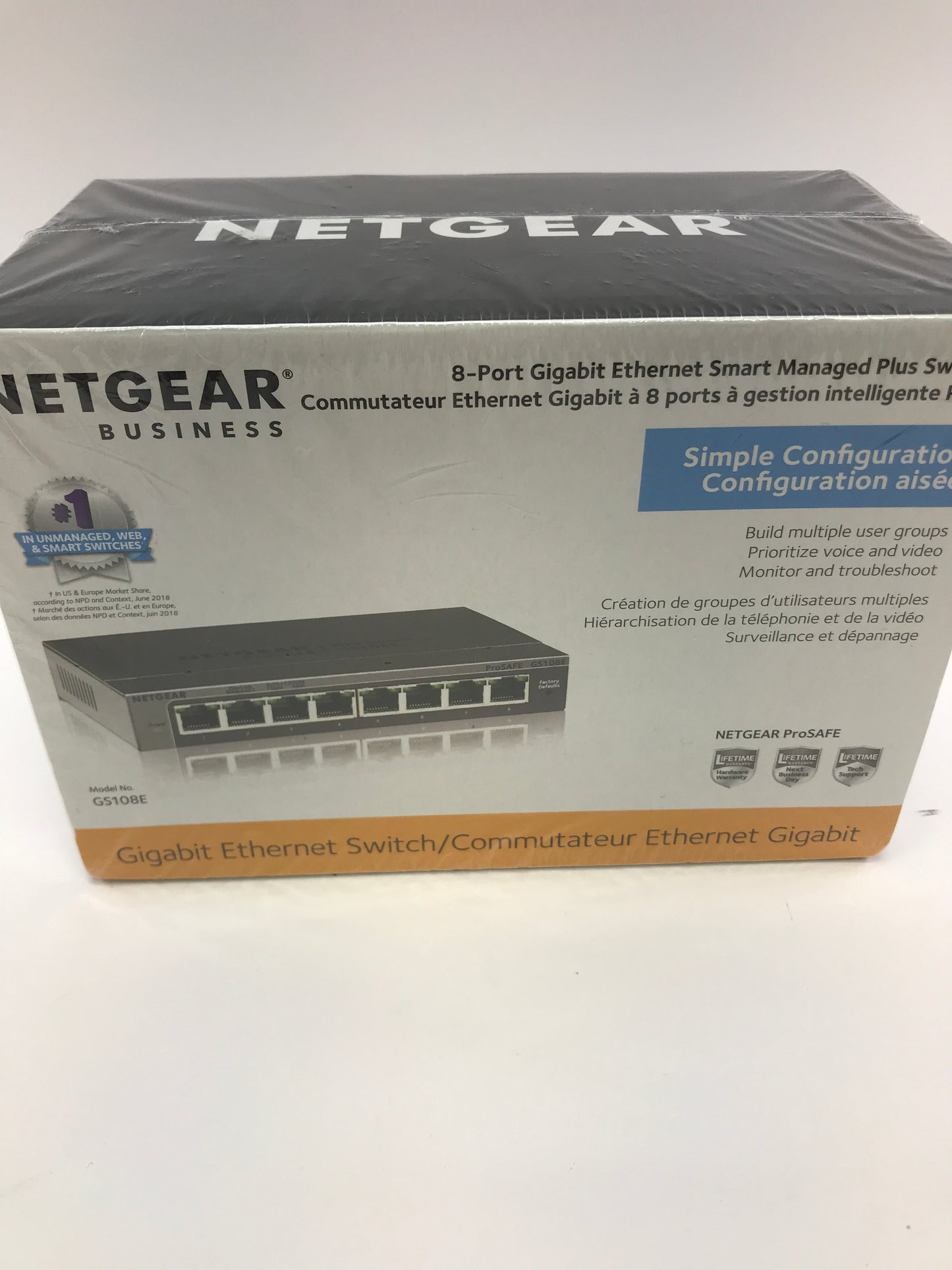 New Netgear Gigabit Ethernet Switch, 8 port 8-Port Gigabit Managed Switch GS108E