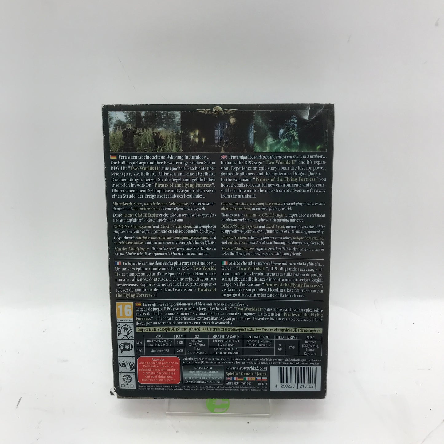 Two Worlds [Collector's Edition] (PC, 1999) w/ Double Sided Map and Pin