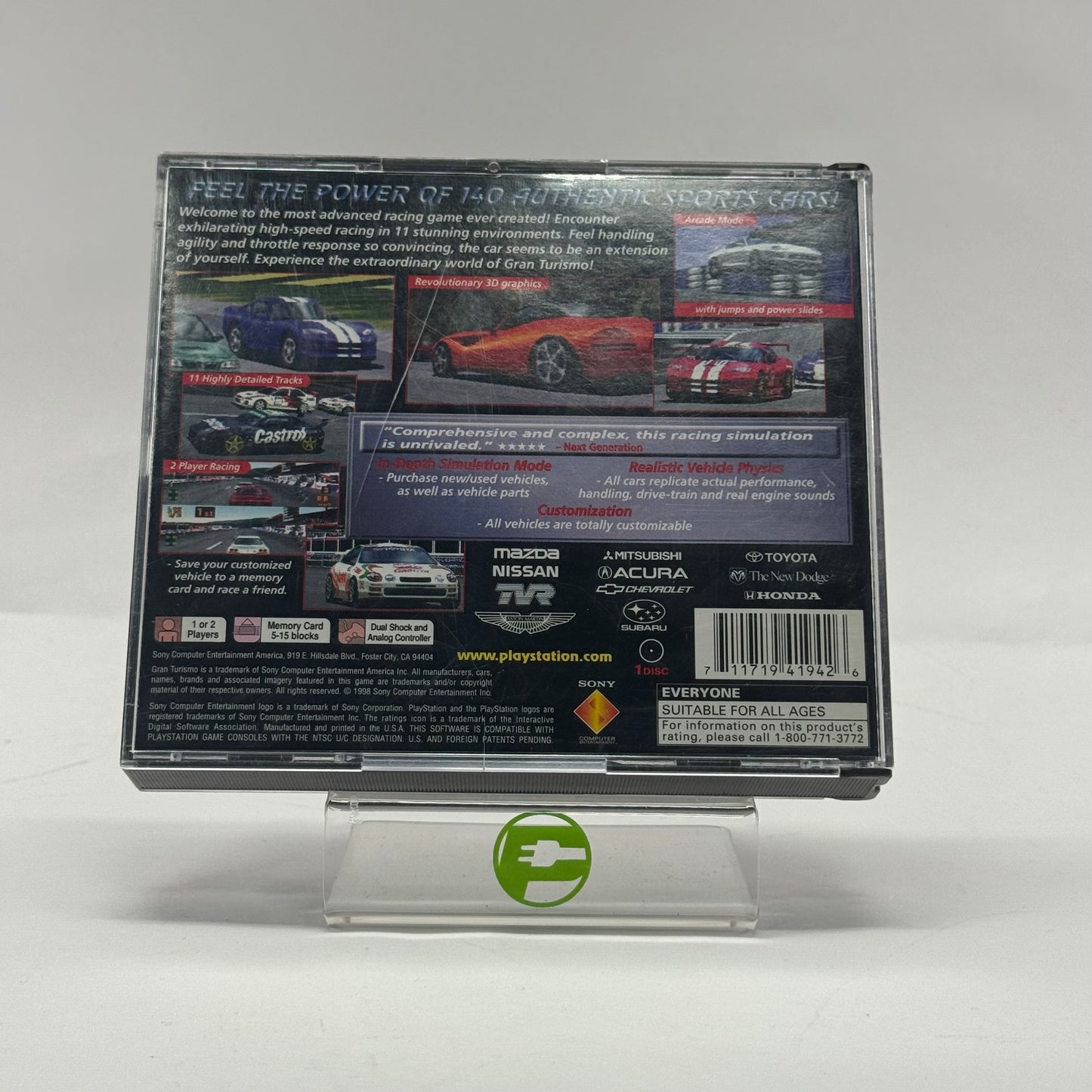 Gran Turismo 1 & 2 (Sony PlayStation 1 PS1, 1998 & 1999)