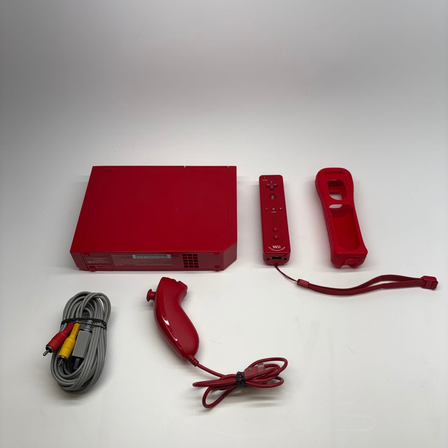 Nintendo Wii Console Gaming System RVL-001 Mario Red Edition