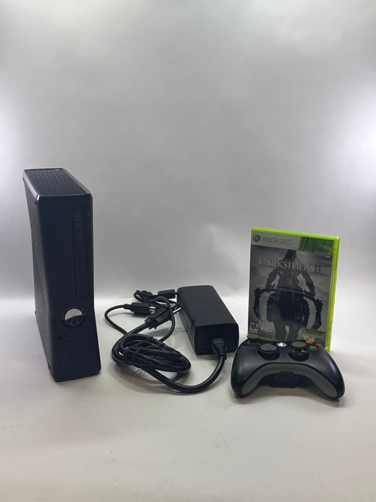 Microsoft Xbox 360 S 320GB Console Gaming System Matte Black 1439 Bundle 