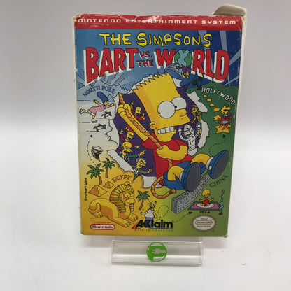 The Simpsons Bart vs the World (Nintendo NES, 1991) CIB w Dust Sleeve