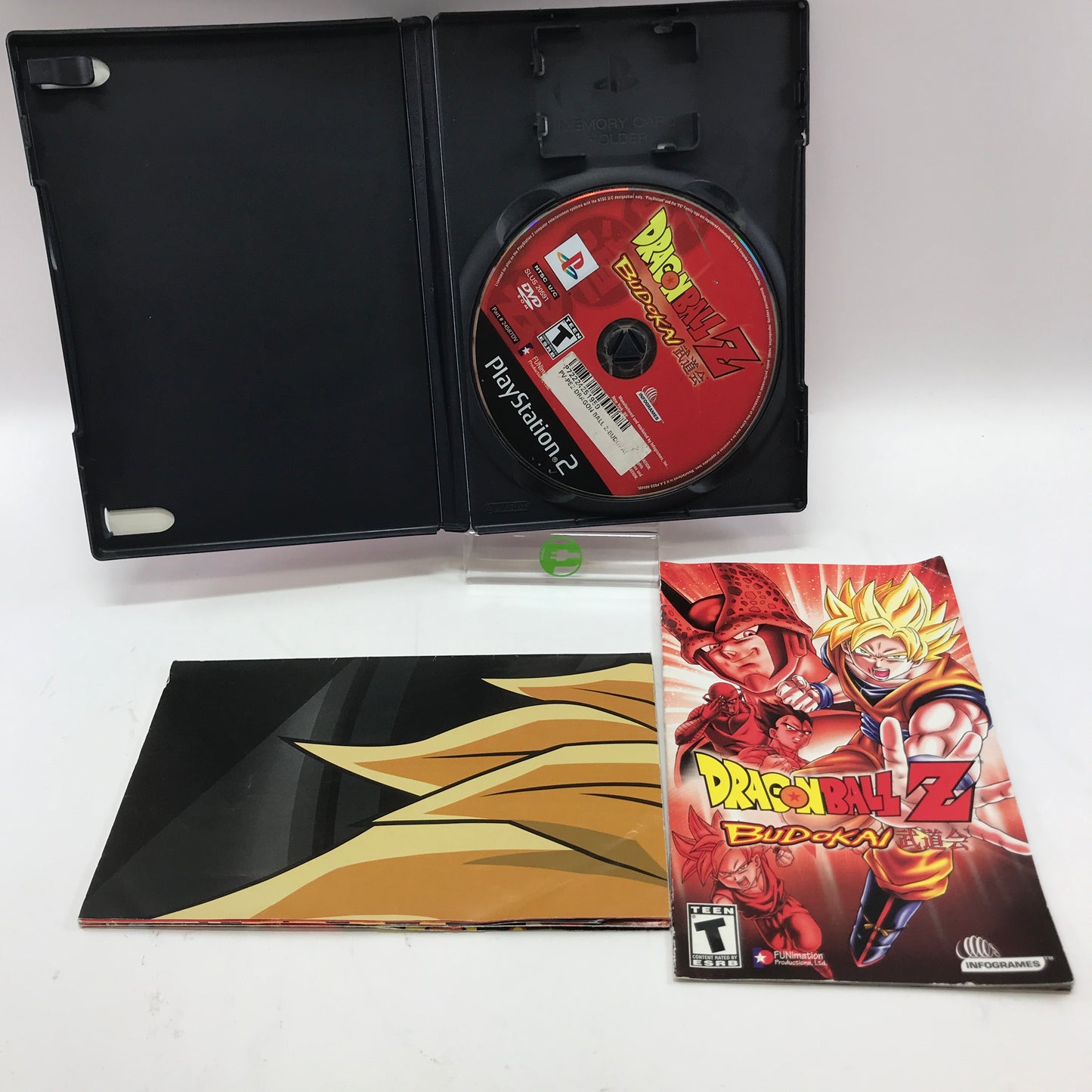 Dragon Ball Z Budokai (Sony PlayStation 2 PS2, 2002) w/ Manual and Poster