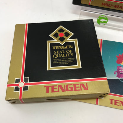 Pac-Man [Tengen] (Nintendo NES, 1986) w Tengen Dust Cover and Manual