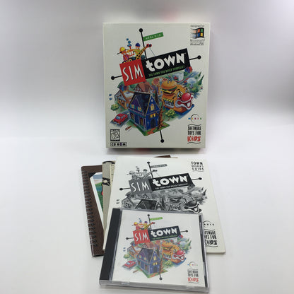 Sim Town (PC, 1994) Complete in Original Box CIB Designed for Windows 95
