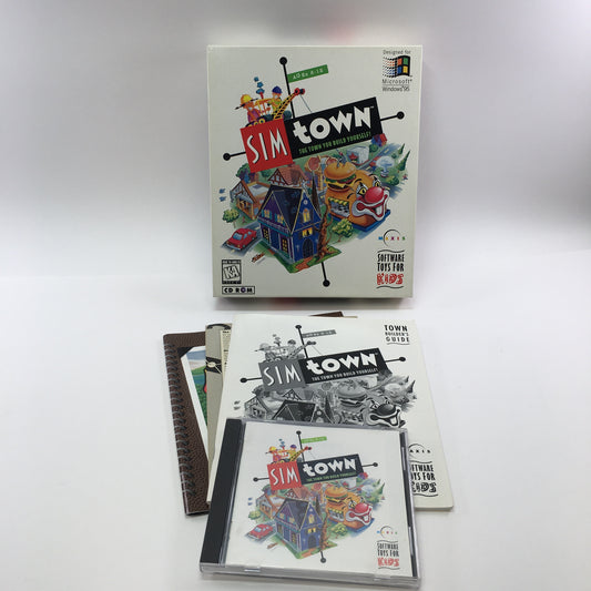 Sim Town (PC, 1994) Complete in Original Box CIB Designed for Windows 95
