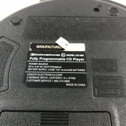 Broken Durabrand CD-566 Fully Programmable CD Player No Power Parts Only READ