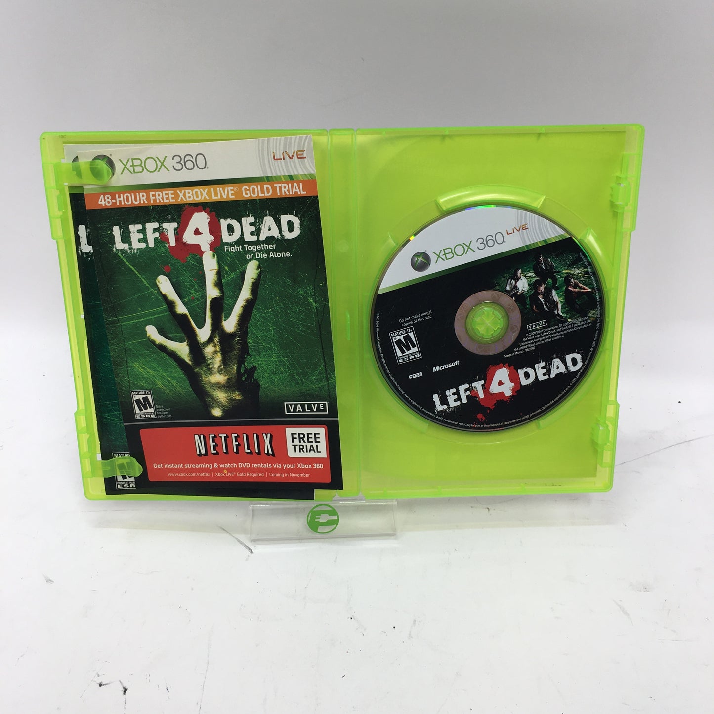 Left 4 Dead (Microsoft Xbox 360, 2008) Complete in Box w/ Inserts, CIB