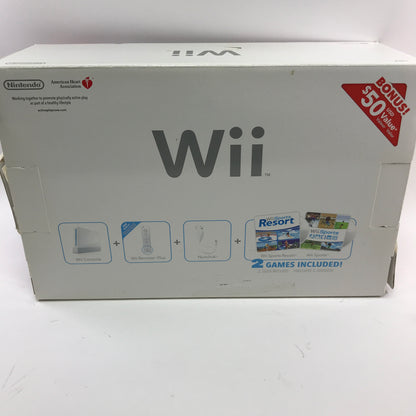 Nintendo Wii Video Game Console RVL-001 White No Sports Resort Disc READ