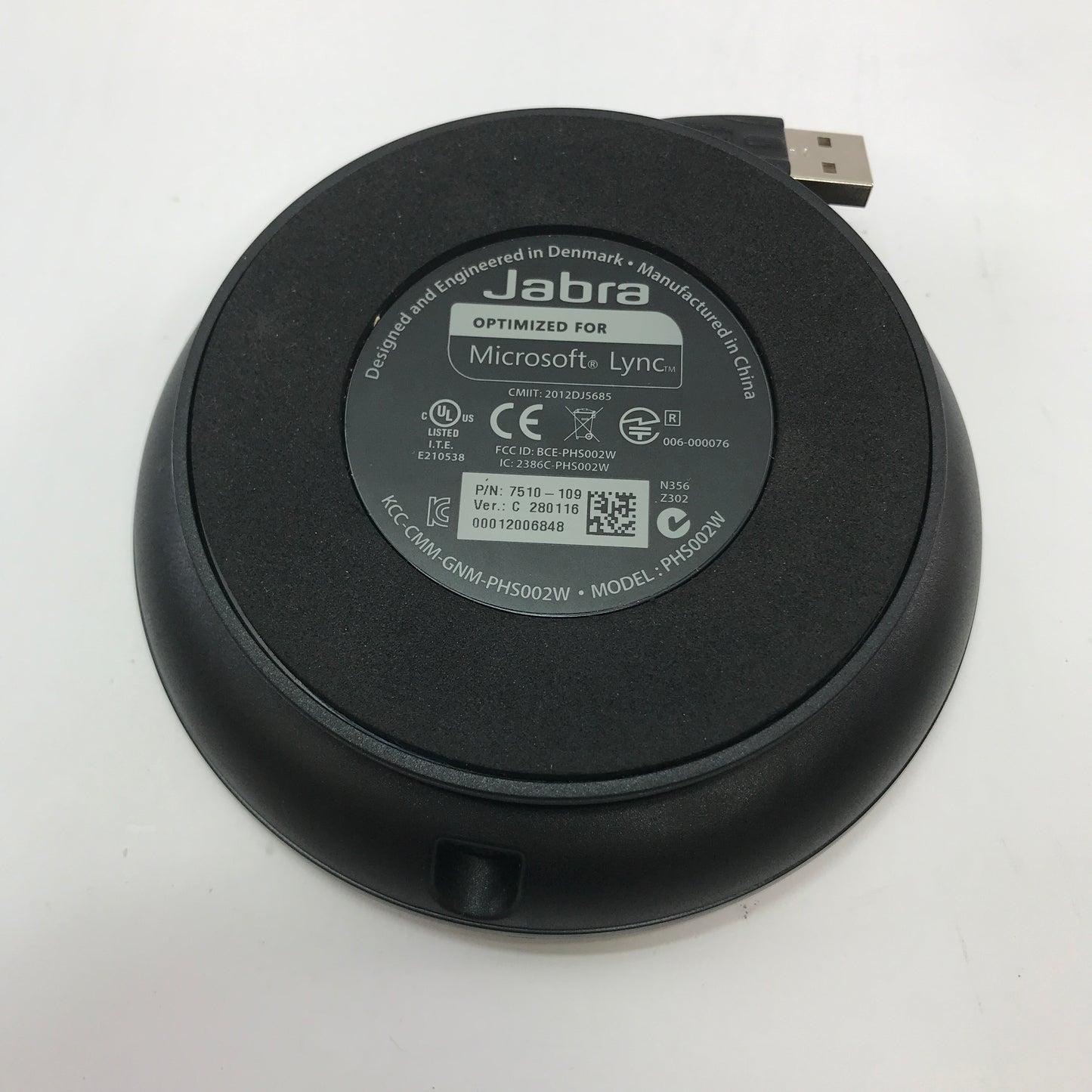 Jabra PHS002W Conference Bluetooth Speakerphone, Tested, Working w/ Case