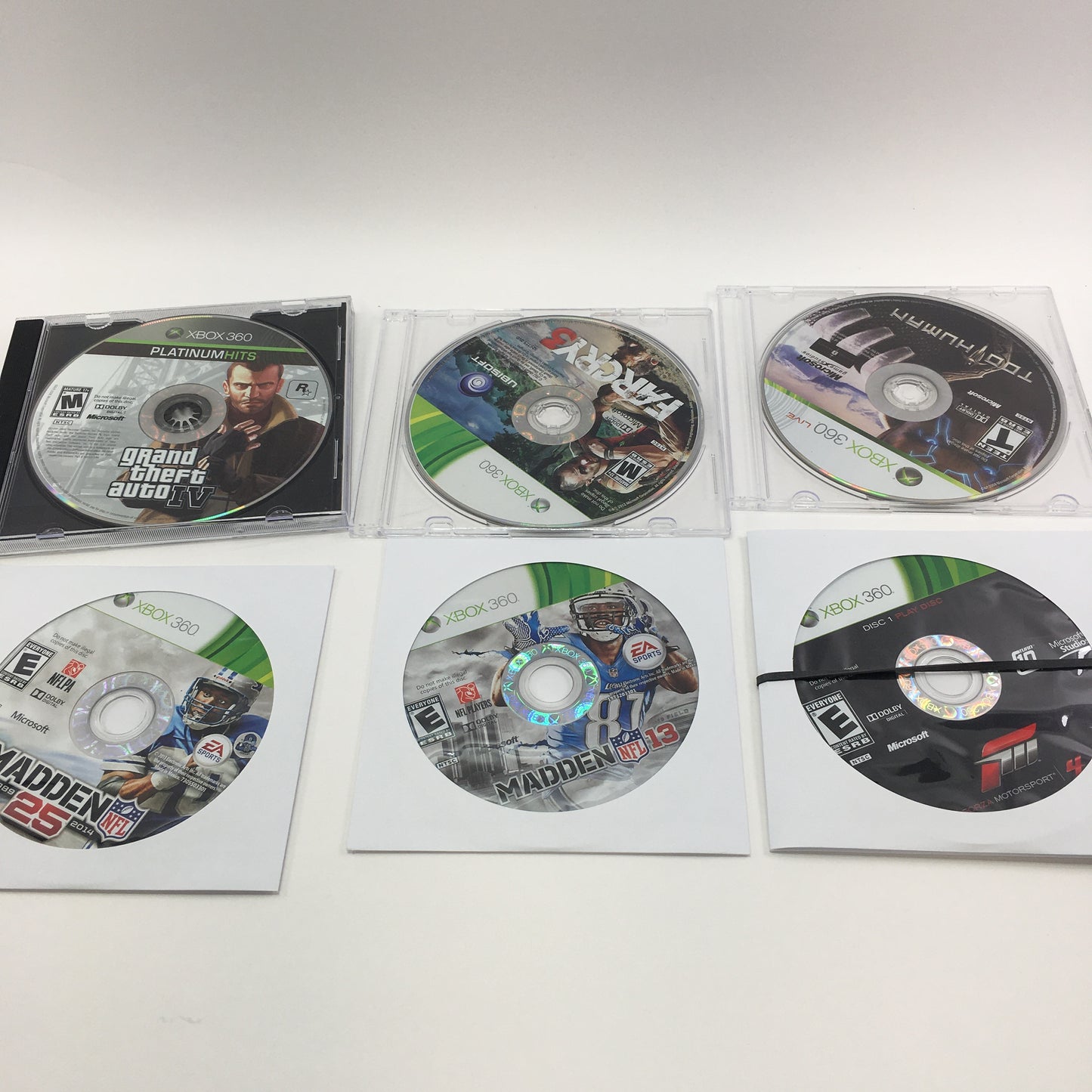 Lot of 53 Loose Disc Microsoft Xbox 360 Games [Call of Duty, Doom3 and More]