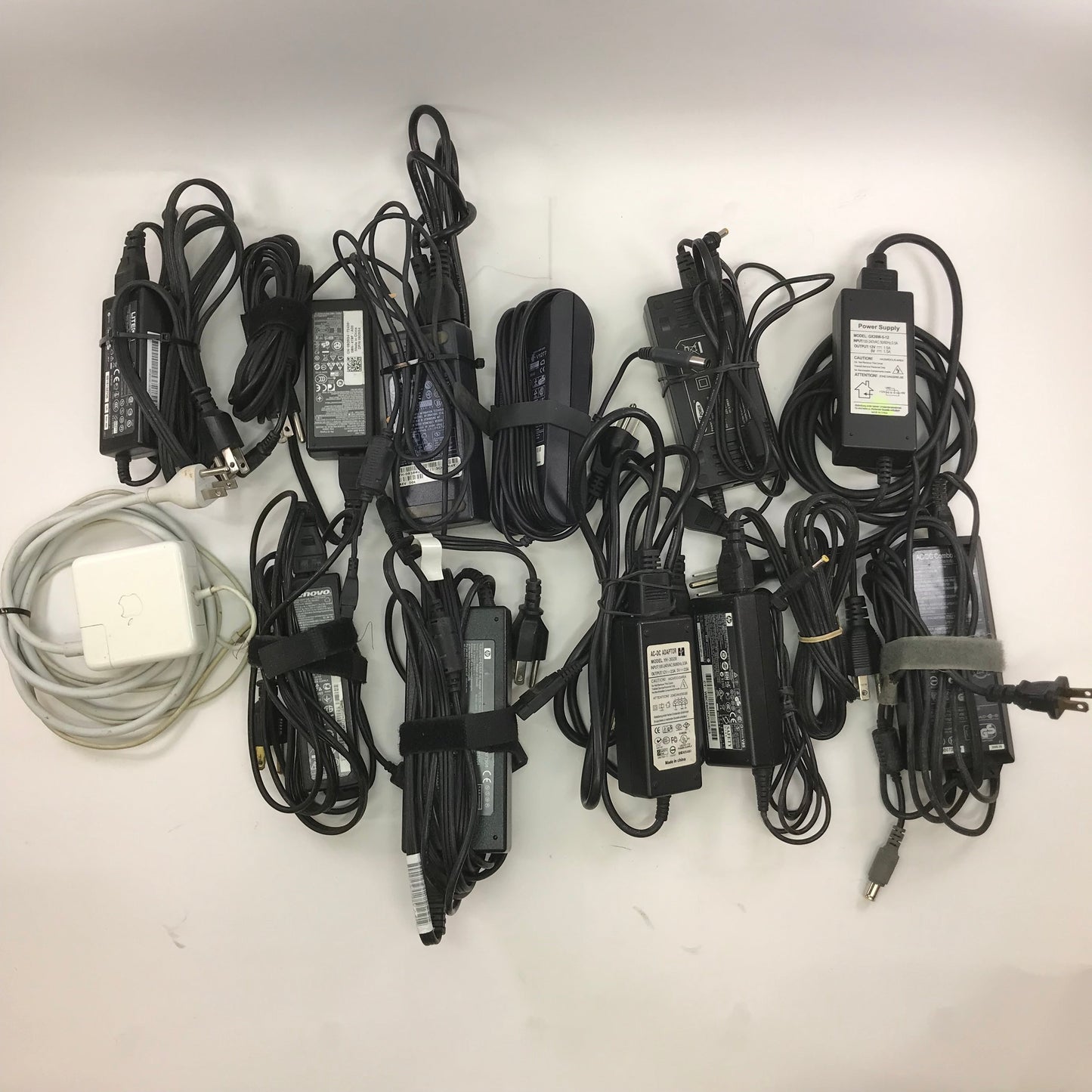 Lot of 12 - HP, Dell, Apple, Lenovo, LiteOn Computer Power Supply Adapters