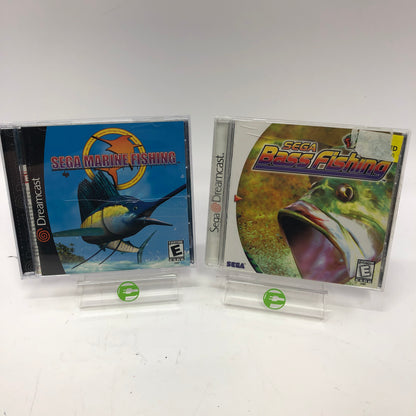 Sega Bass Fishing and Marine Fishing Bundle, Both CIB, Sega Dreamcast Games