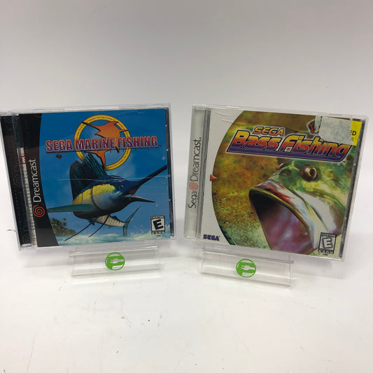 Sega Bass Fishing and Marine Fishing Bundle, Both CIB, Sega Dreamcast Games